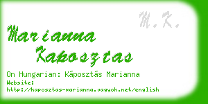 marianna kaposztas business card