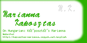 marianna kaposztas business card